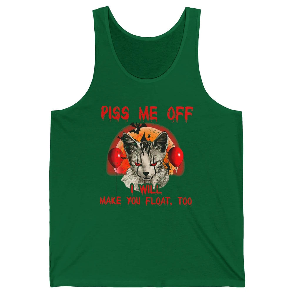 Retro Horror Cat Clown Piss Me Off Float Halloween Costume Unisex Jersey Tank