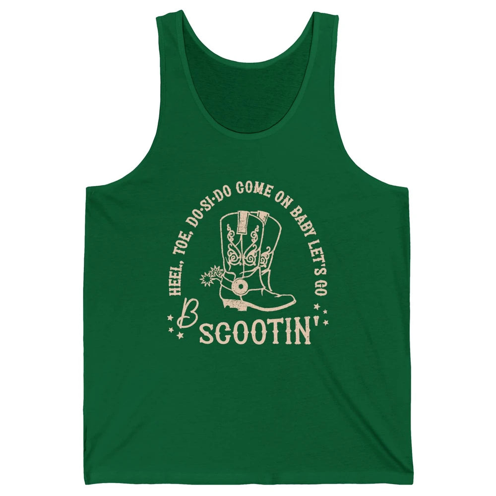 Retro Cowboy Come On Boot Scootin' Boogie Western Country Unisex Jersey Tank