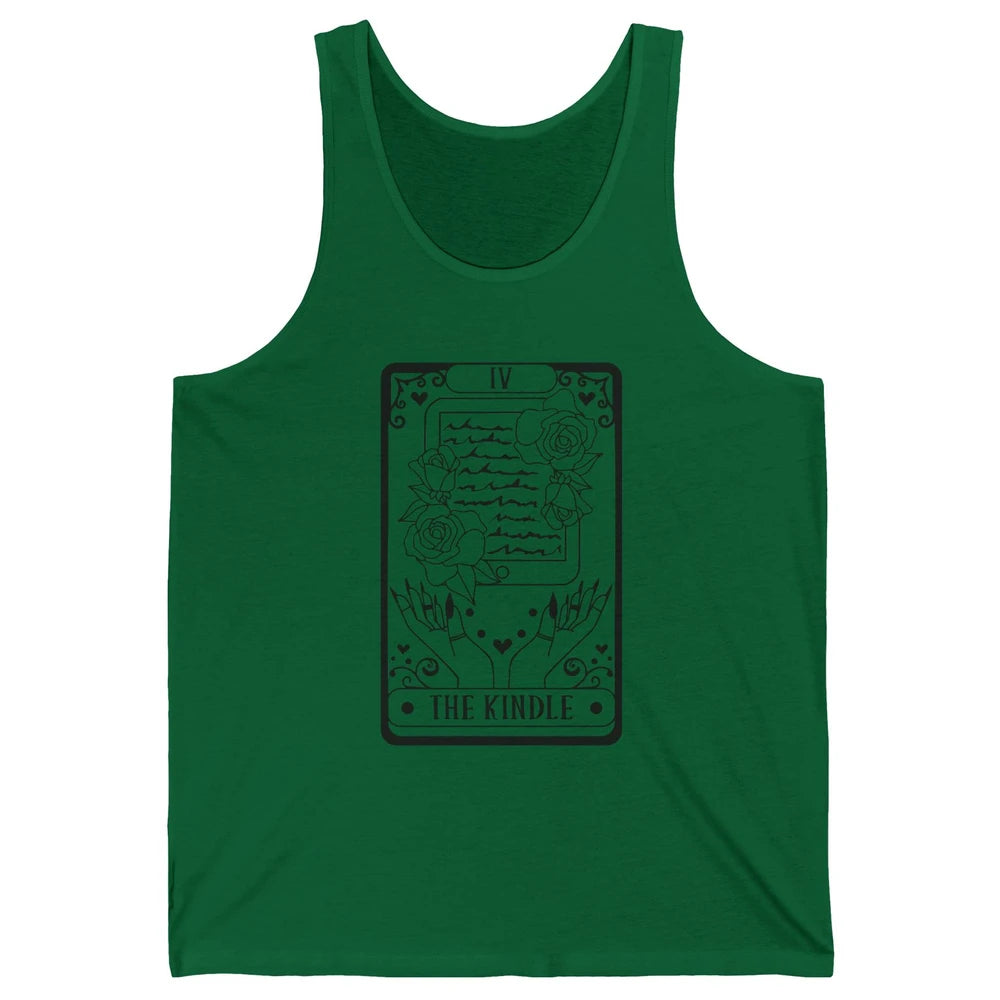 The Kindle Reader Tarot Card Halloween Kindle Book Lovers Unisex Jersey Tank