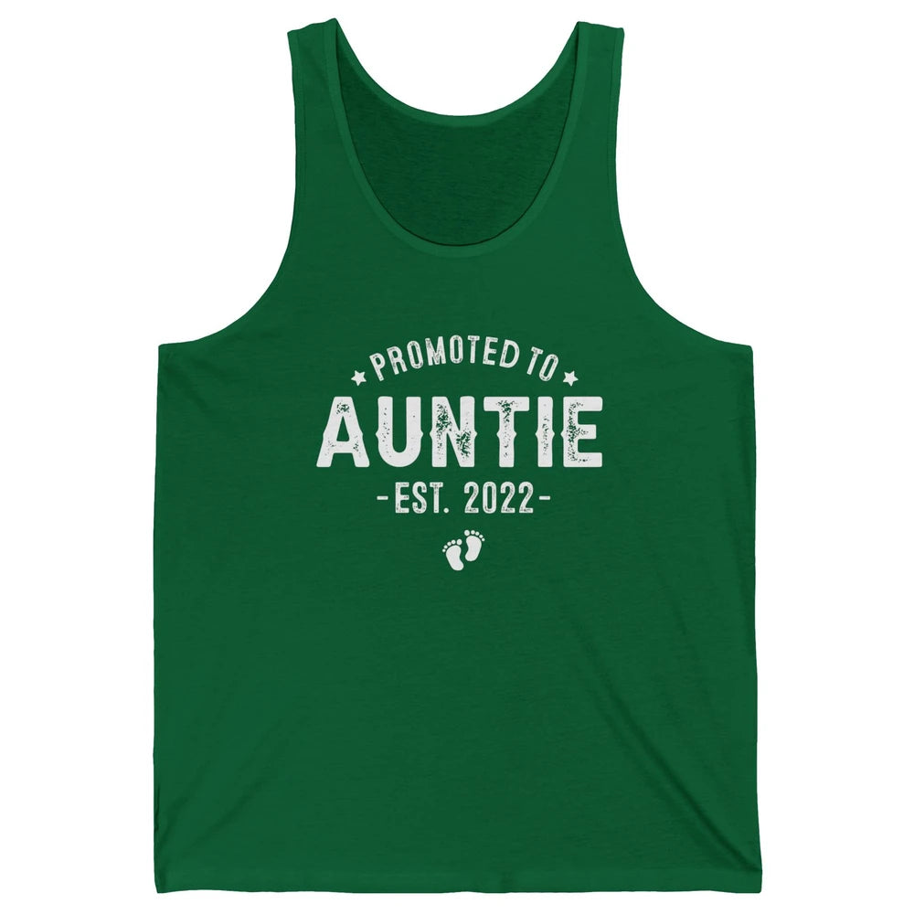Promoted To Auntie Est 2022 Auntie To Be Pregnancy Reveal Unisex Jersey Tank