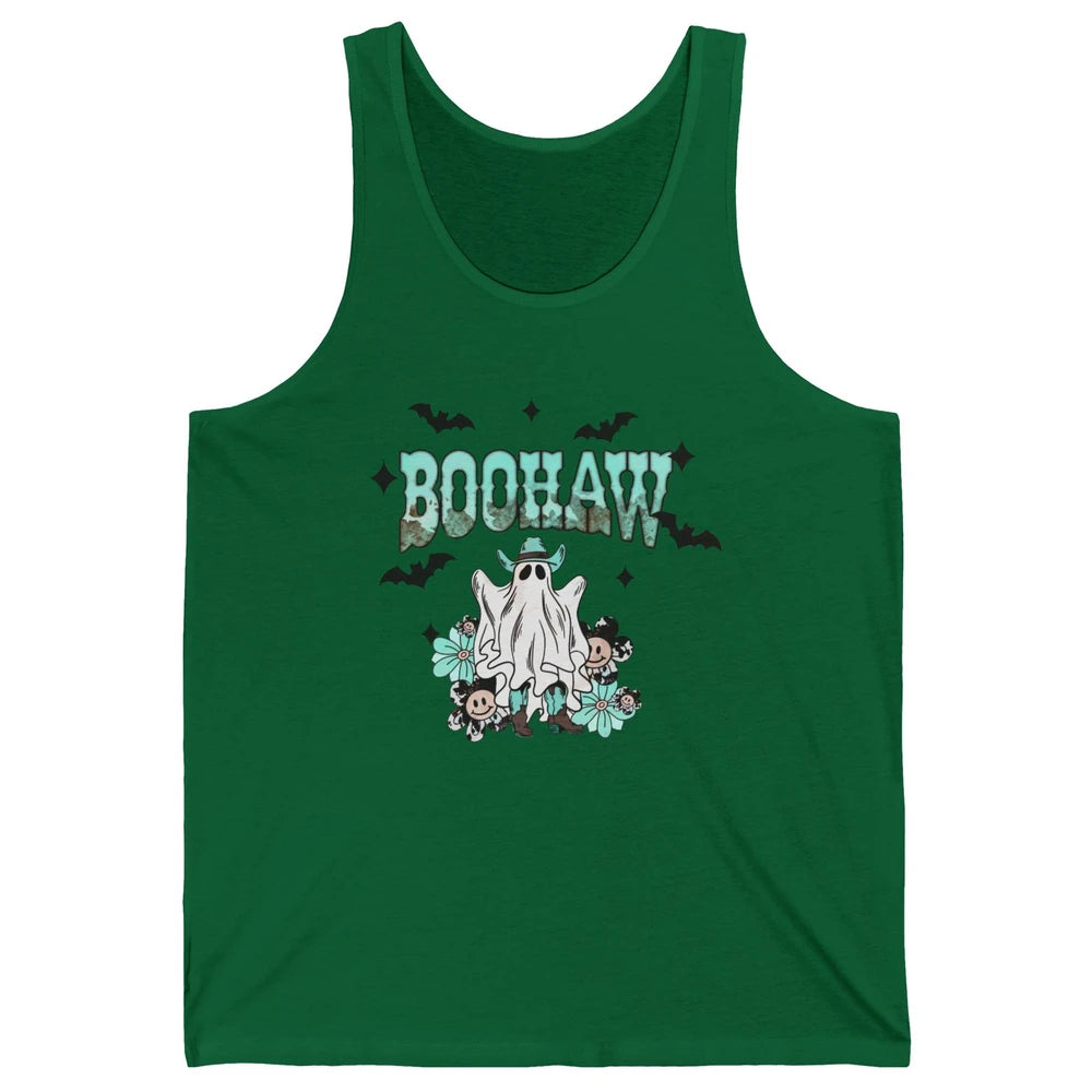 Retro Cowboy Ghost Boohaw Boot Scooting Western Halloween Unisex Jersey Tank