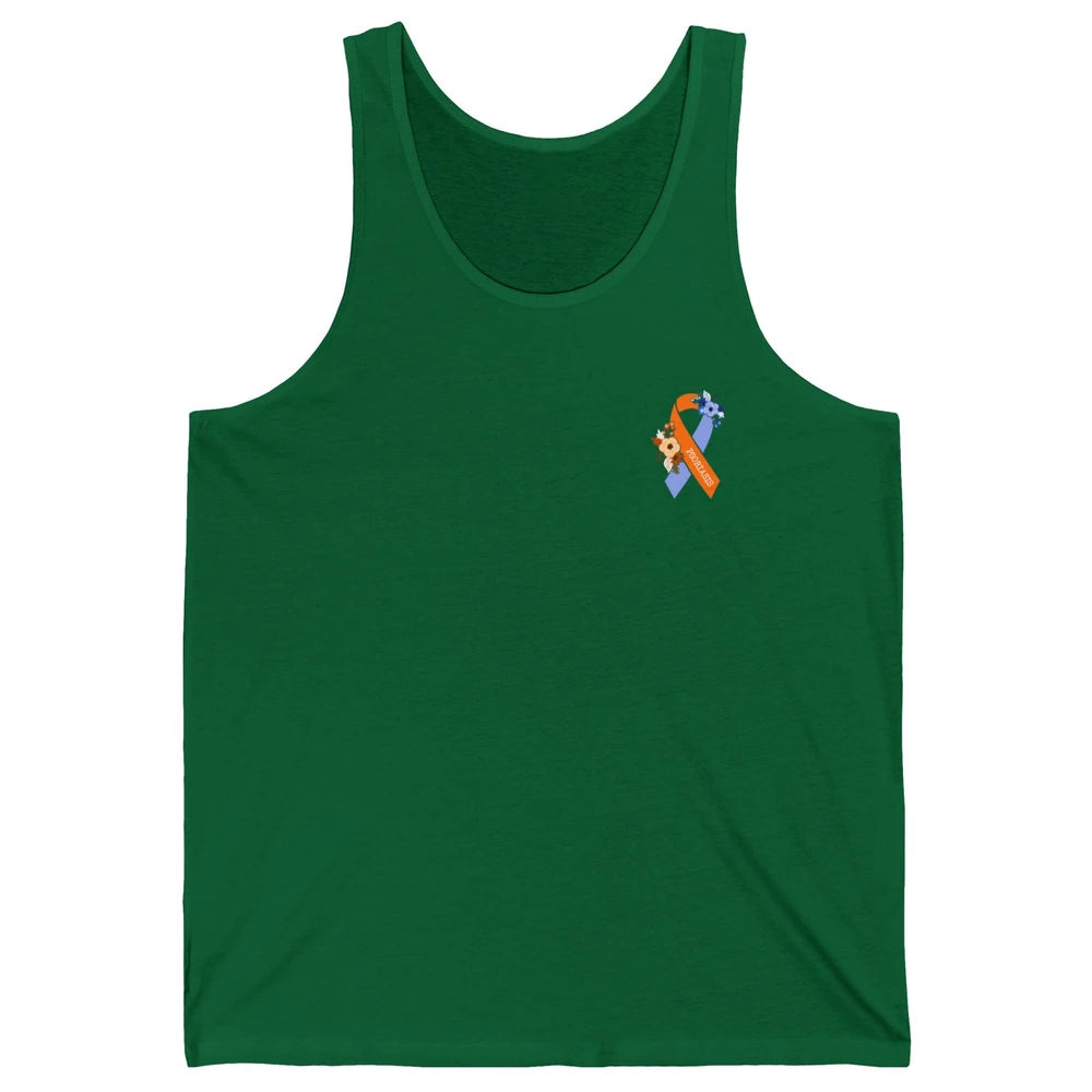 Psoriasis Awareness Floral Ribbon Rainbow Skin Diseases Unisex Jersey Tank