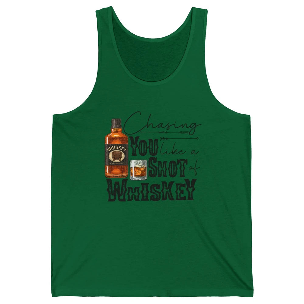 Retro Chasing You Like A Shot Of Whiskey Western Country Unisex Jersey Tank