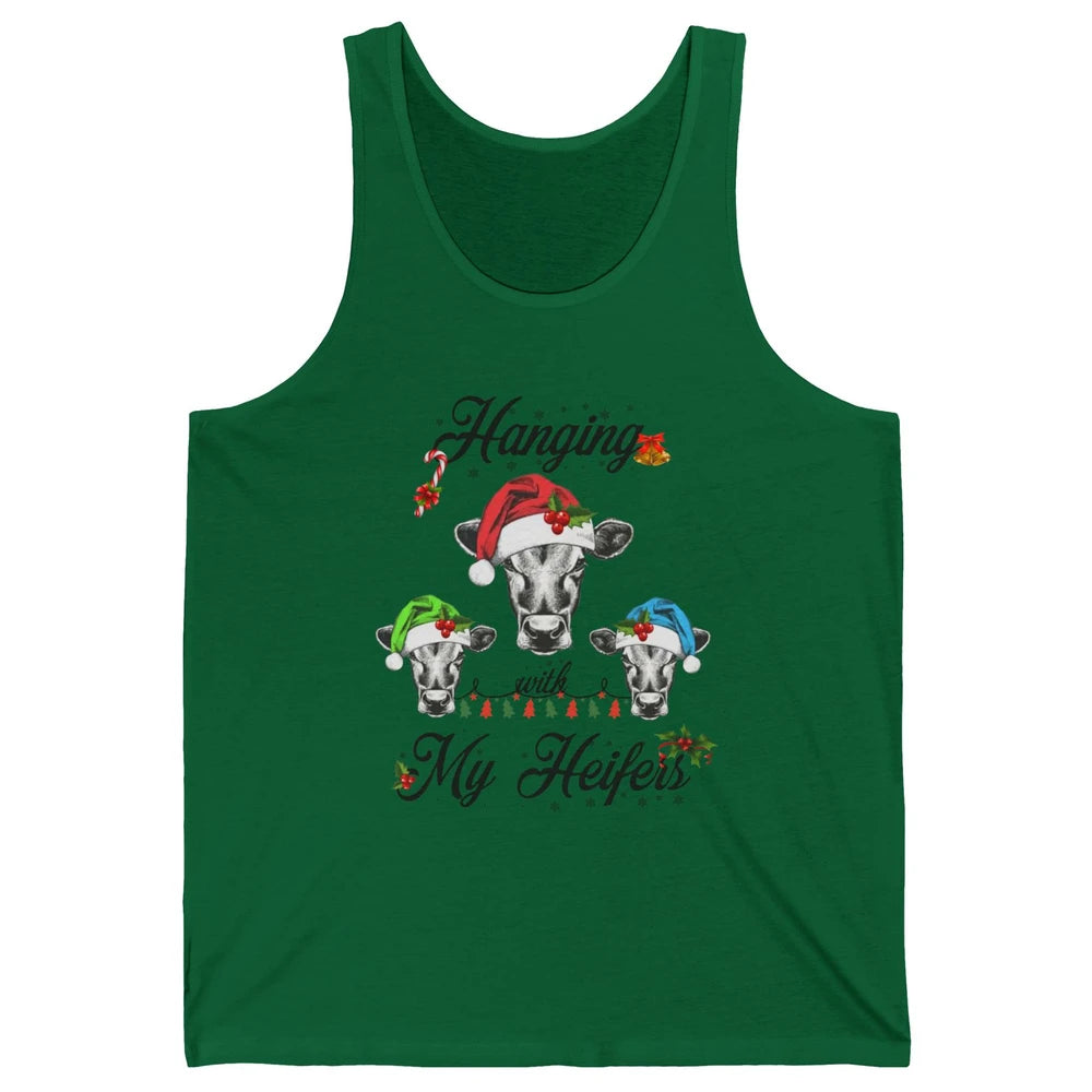 Funny Hanging With My Heifers Santa Heifer Christmas Costume Unisex Jersey Tank