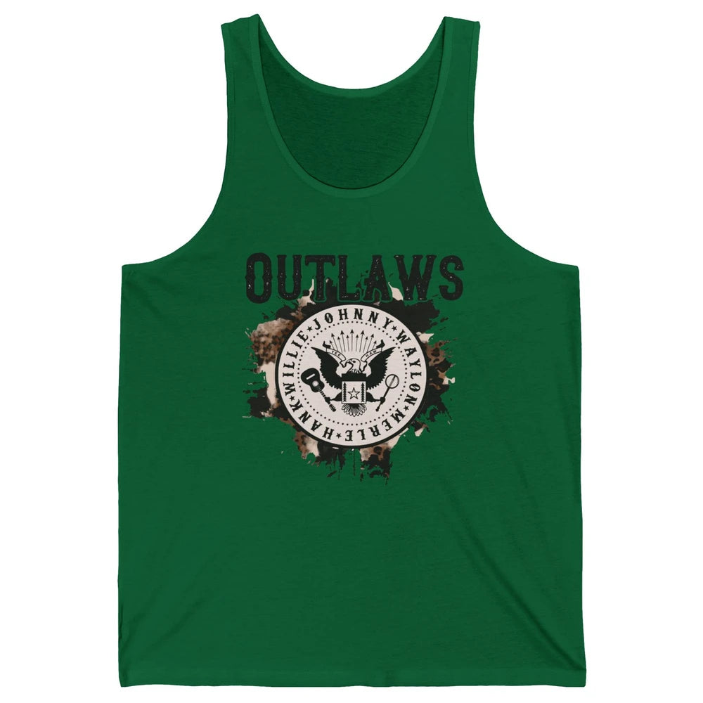 Retro Cowboy Bird Outlaws Western Country Music Cowgirl Unisex Jersey Tank