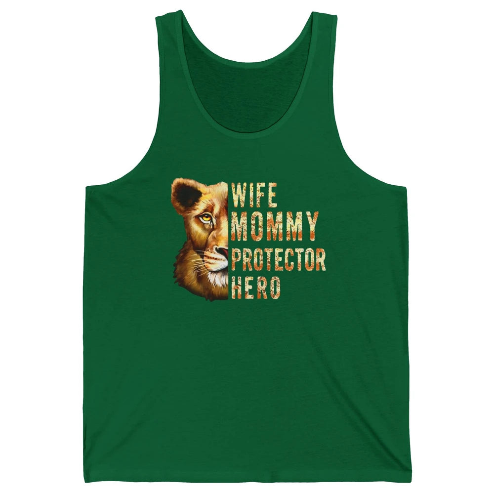 Retro Mommy Lion Queen Wife Mom Protector Hero Mothers Day Unisex Jersey Tank