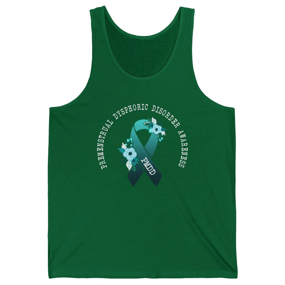 Premenstrual Dysphoric Disorder PMDD Awareness Ribbon Unisex Jersey Tank