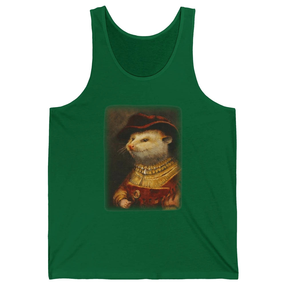 Retro Noble Opossum Young Gallant Western Opossum Art Unisex Jersey Tank
