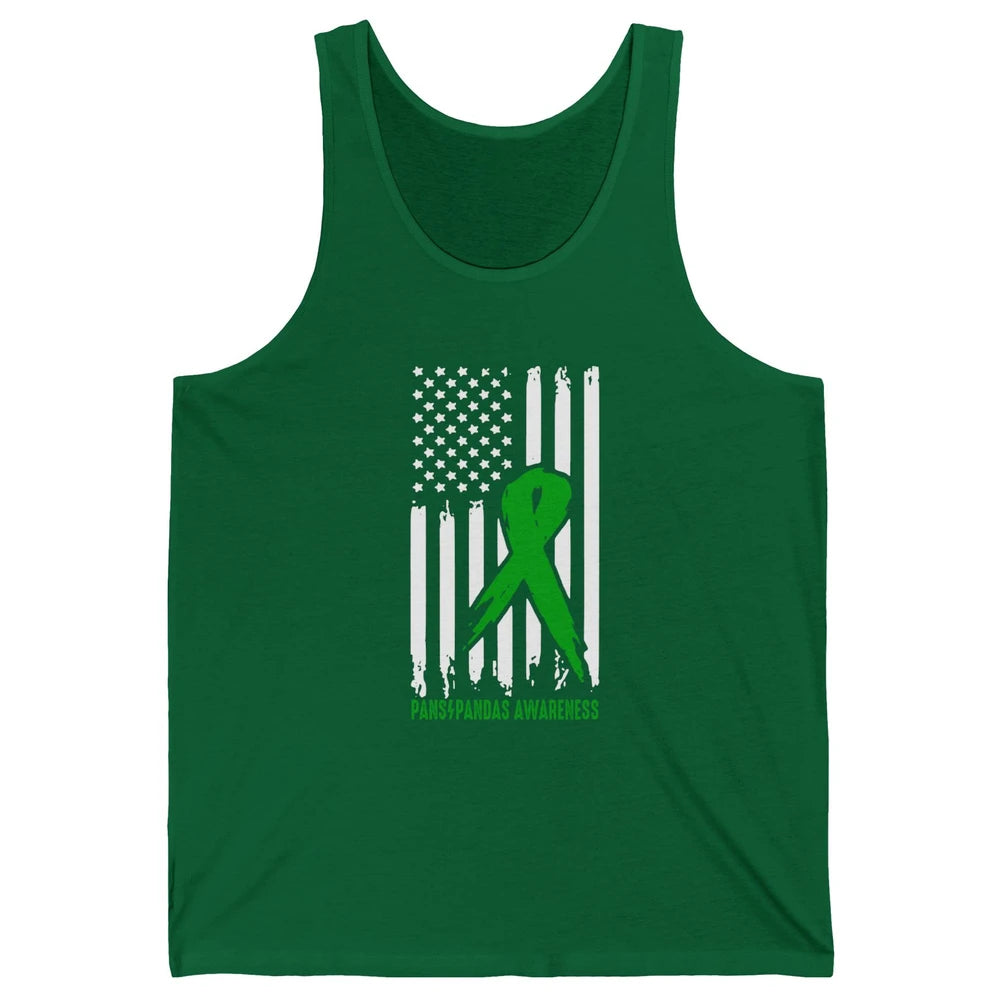 PANS/PANDAS Awareness Green Ribbon No One Fight Alone Unisex Jersey Tank