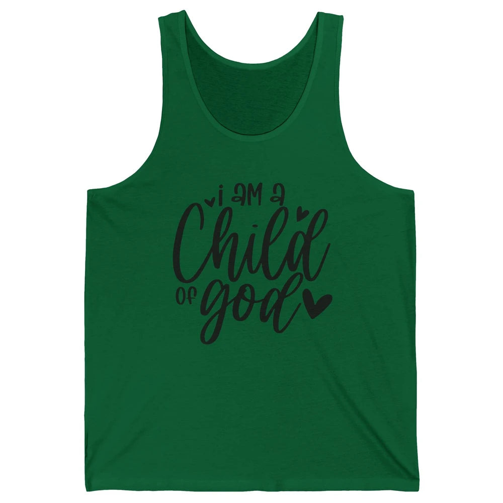 Christian Cross I'm Child Of God Bible Verse Faith Religious Unisex Jersey Tank