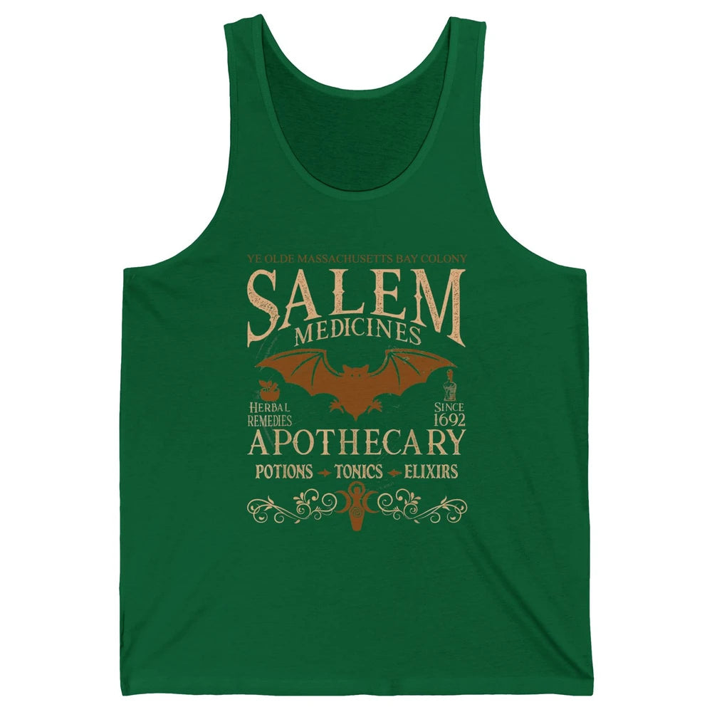 Retro Salem Apothecary Halloween Night Salem Witches 1692 Unisex Jersey Tank