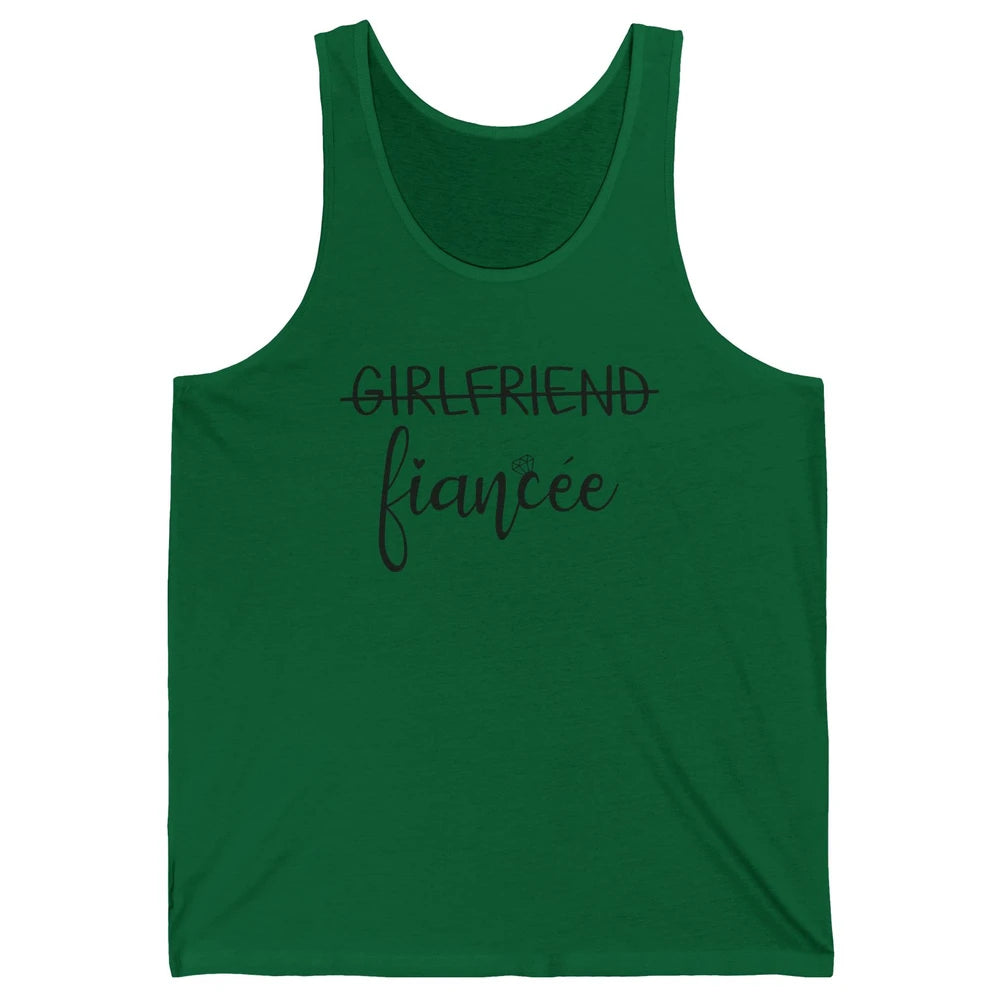 Promoted From Girlfriend To Fiancee Future Mrs Engagement Unisex Jersey Tank