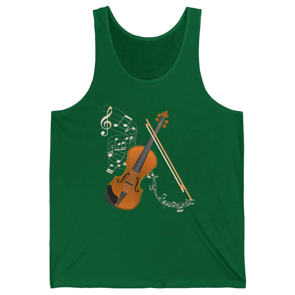 Orchestra Violin Player Retro Violinist Musical Instrument Unisex Jersey Tank