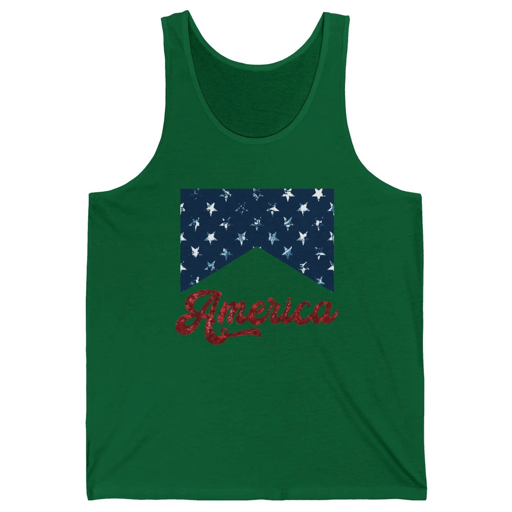 Retro America 4th Of July Independence Day Western Patriots Unisex Jersey Tank