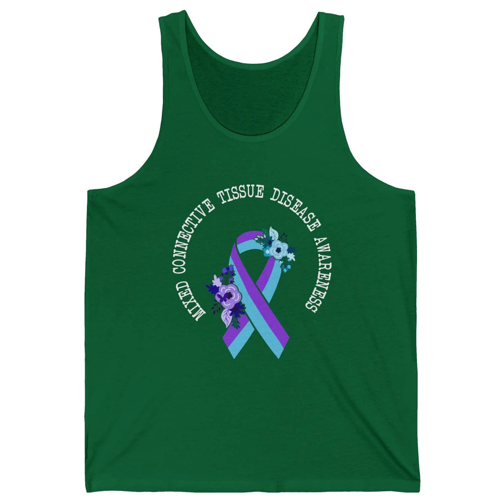 Mixed Connective Tissue Disease Awareness MCTD Floral Ribbon Unisex Jersey Tank