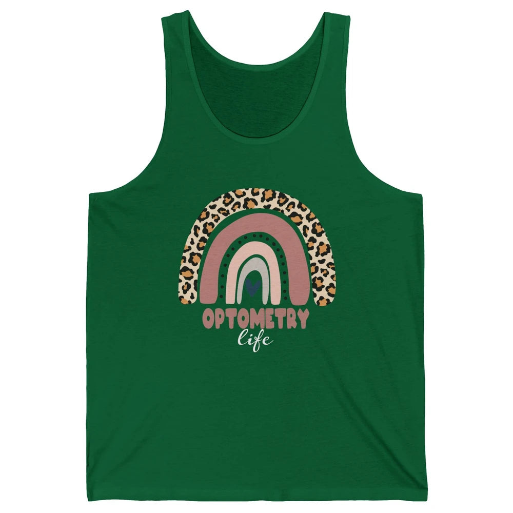 Optometry Life Leopard Rainbow Optometrist Optician Gift Unisex Jersey Tank