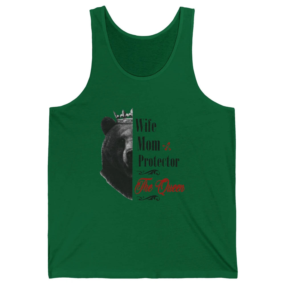Mommy Queen Bear Wife Mom Protector Queen Mothers Day Gift Unisex Jersey Tank