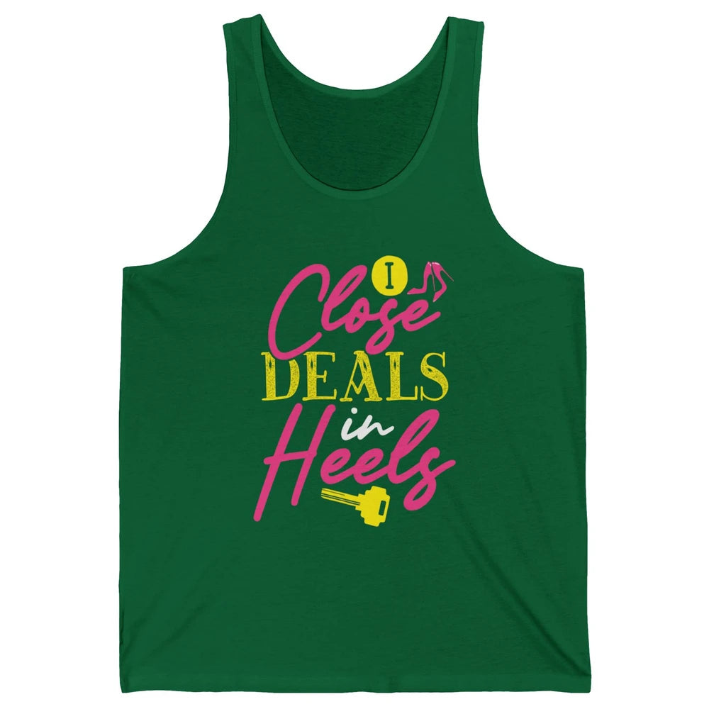 Real Estate Agent Women Closing Deals In High Heels Realtor Unisex Jersey Tank