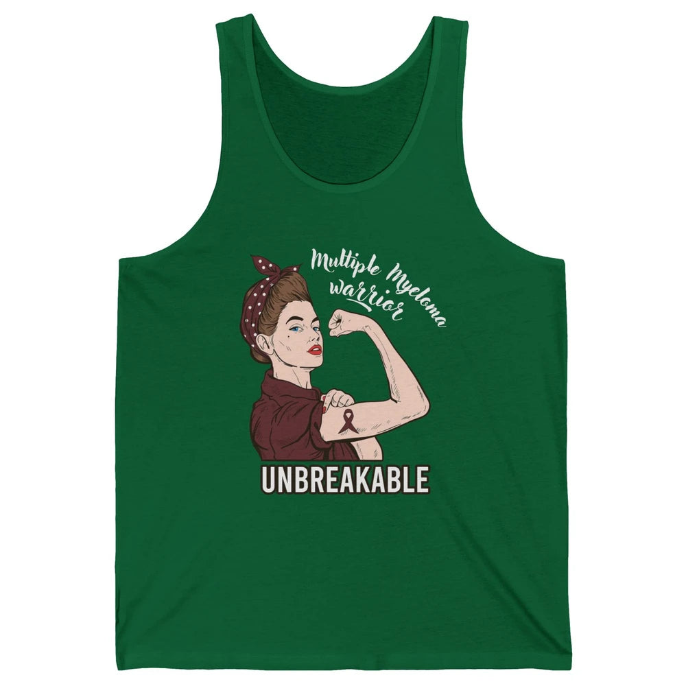 Multiple Myeloma Warrior Unbreakable Myeloma Cancer Survivor Unisex Jersey Tank