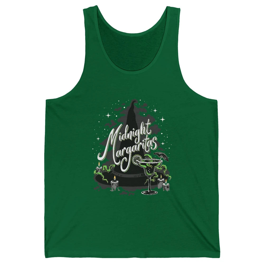 Midnight Margaritas Witch Hat Wine Halloween Spooky Party Unisex Jersey Tank