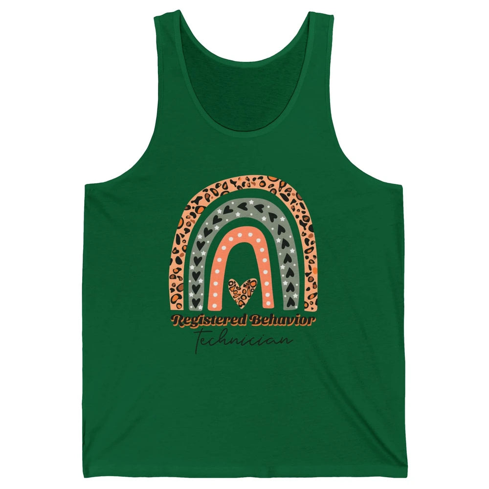 Boho Rainbow Registered Behavior Tech RBT Behavior Therapist Unisex Jersey Tank
