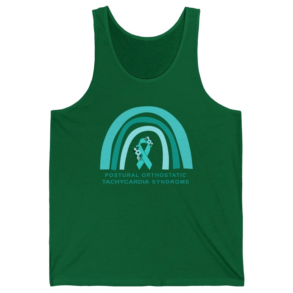 POTS Postural Orthostatic Tachycardia Syndrome Turquoise Unisex Jersey Tank