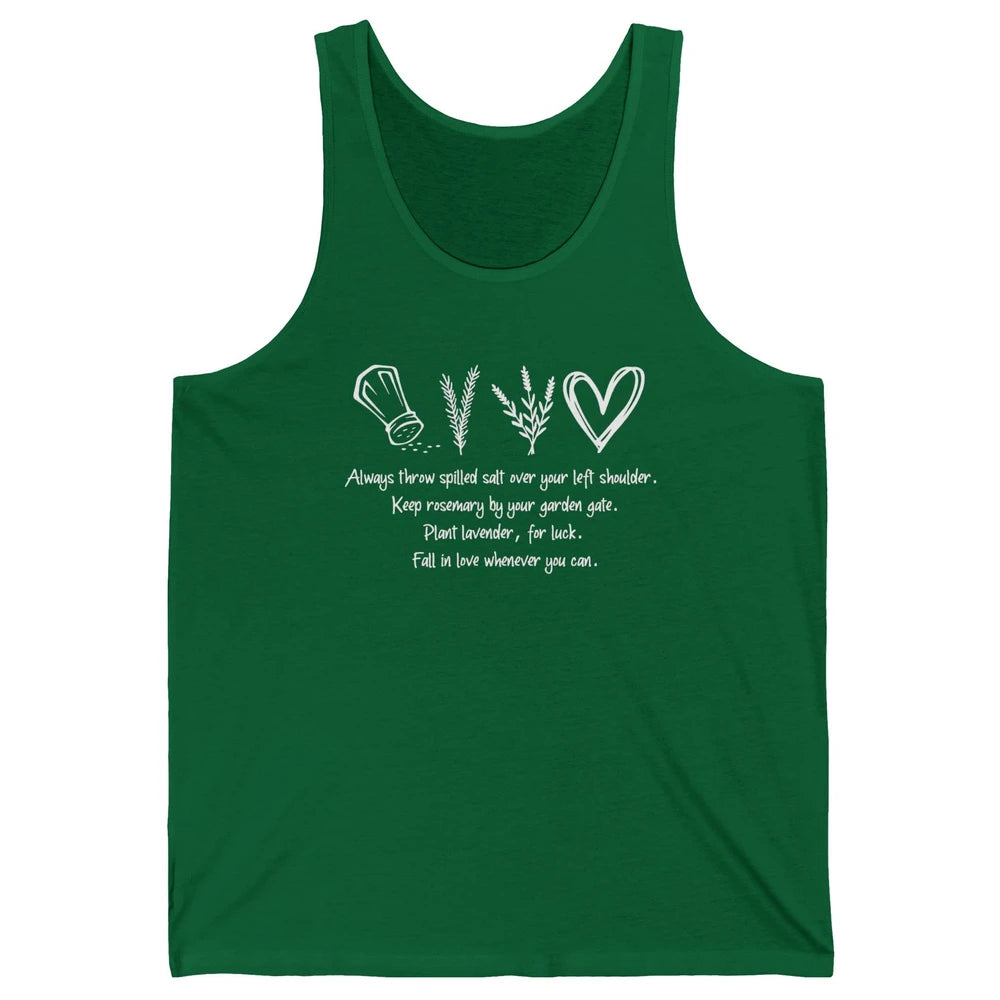 Practical Magic Witch Gardening Card Gardeners Plant Lovers Unisex Jersey Tank