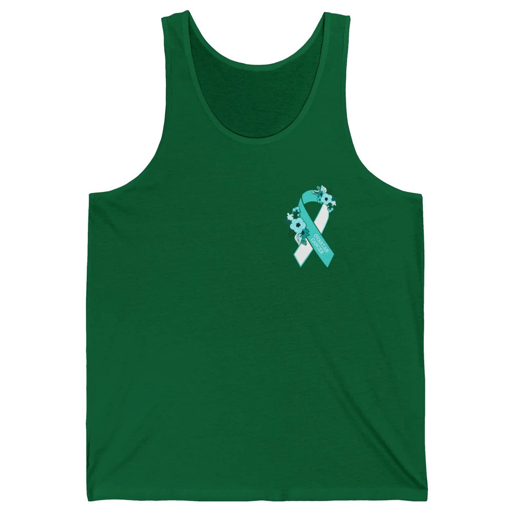 Ovarian Cancer Awareness Support Turquoise Ribbon Pocket Sz Unisex Jersey Tank