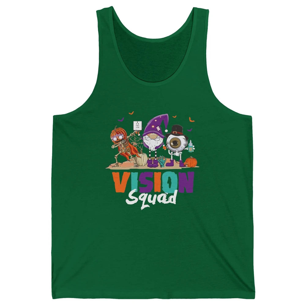 Optometrist Halloween Vision Squad Gnome Pumpkin Optician Unisex Jersey Tank