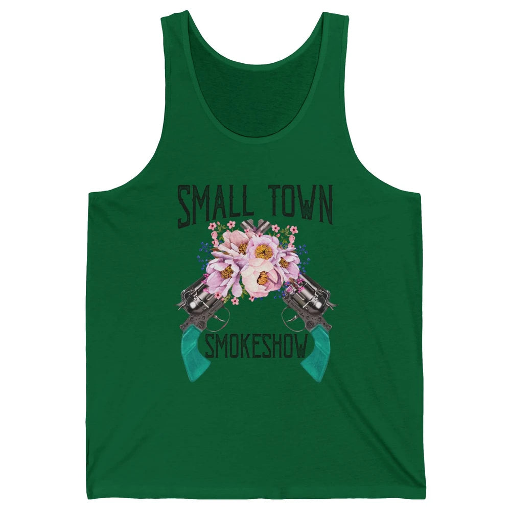 Retro Floral Cowgirl Small Town Smokeshow Western Country Unisex Jersey Tank