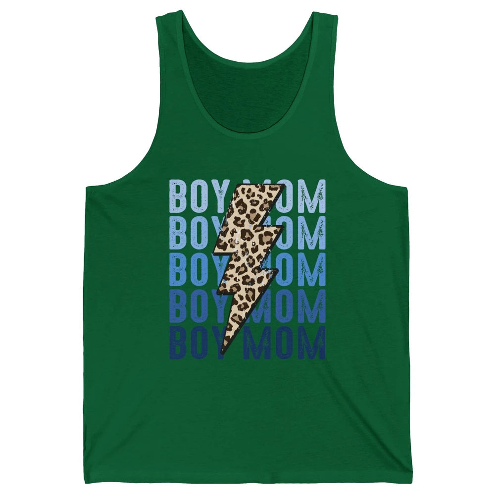 Retro Leopard Boy Mom Lightning Bolt Western Country Mama Unisex Jersey Tank