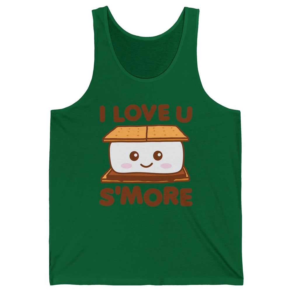 Funny Camping I Love You Smore Pun Camper Campfire Retro Unisex Jersey Tank
