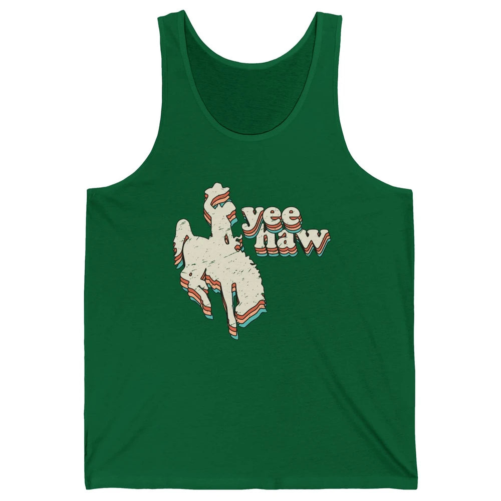 Retro Cowboy Yeehaw Western Country Cowgirls Horse Lovers Unisex Jersey Tank