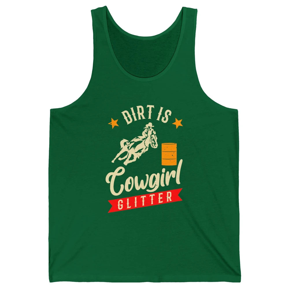 Retro Dirt Is Cowgirl's Glittering Western Country Cowboy Unisex Jersey Tank