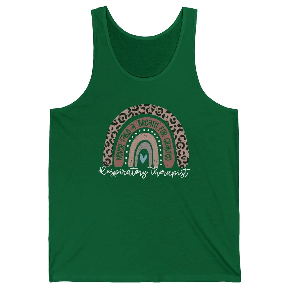 Retro Respiratory Therapy Rainbow Respiratory Therapist Gift Unisex Jersey Tank