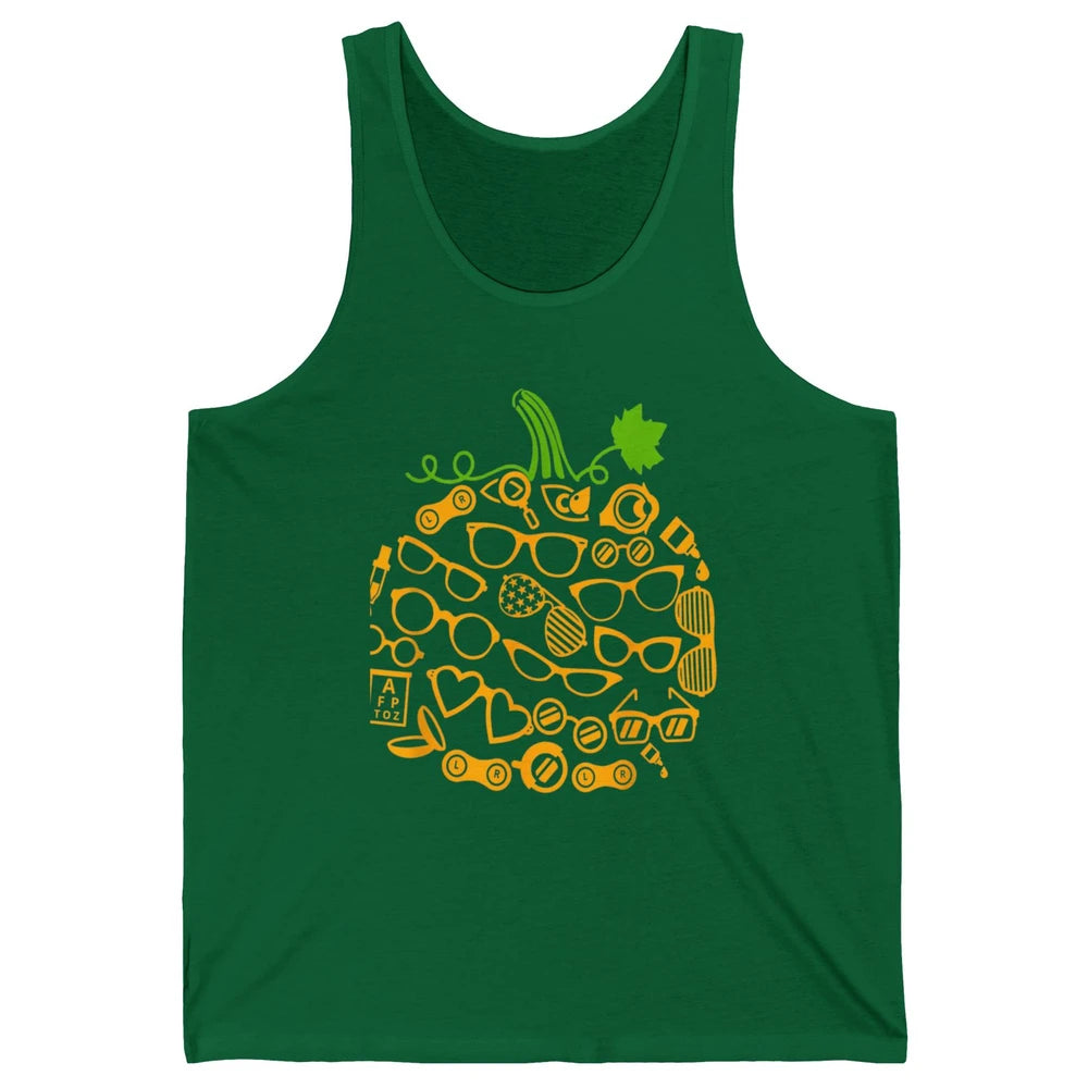Pumpkin Glasses Optometry Optician Halloween Spooky Season Unisex Jersey Tank
