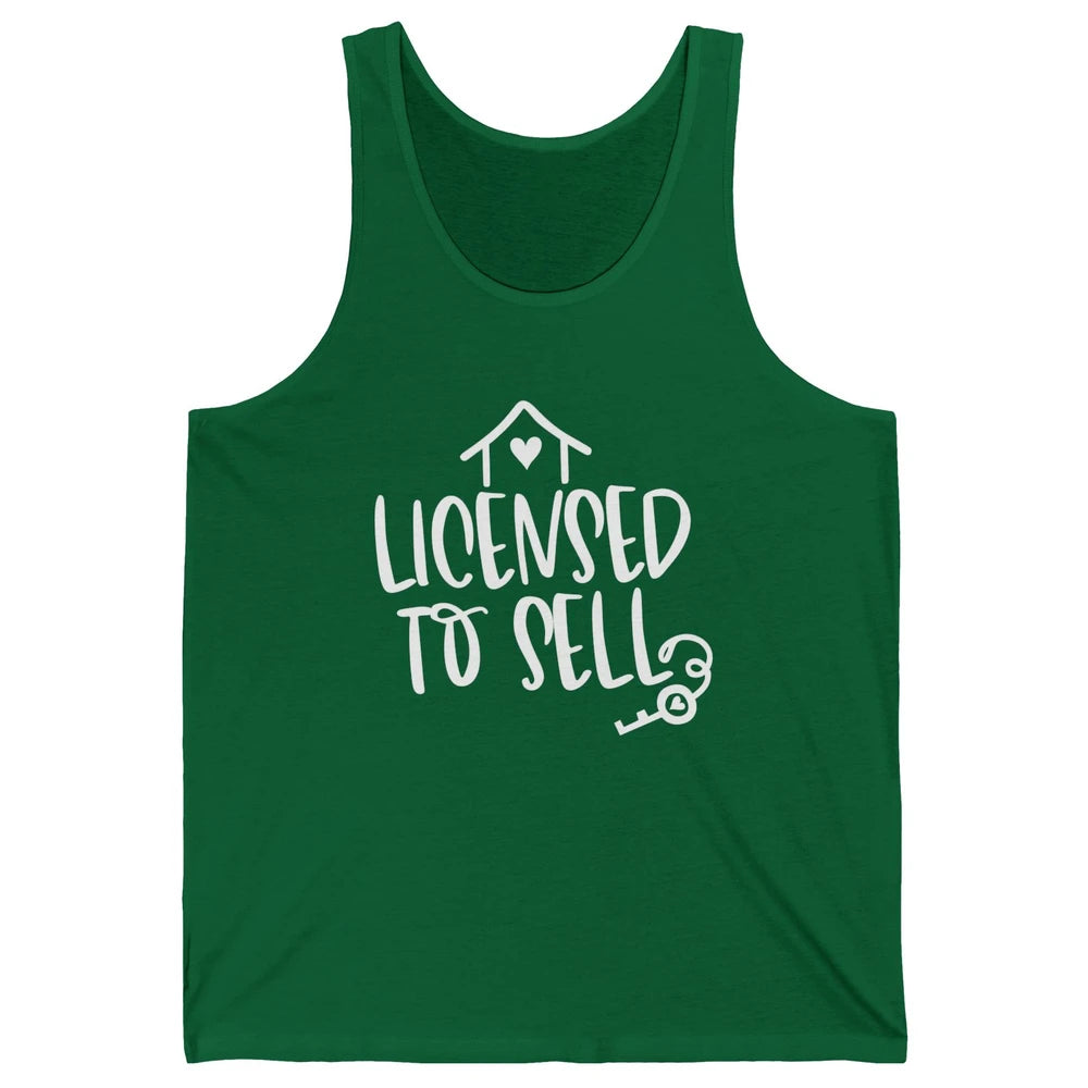 Realtor Licensed To Sell Real Estate Agent Housing Investors Unisex Jersey Tank