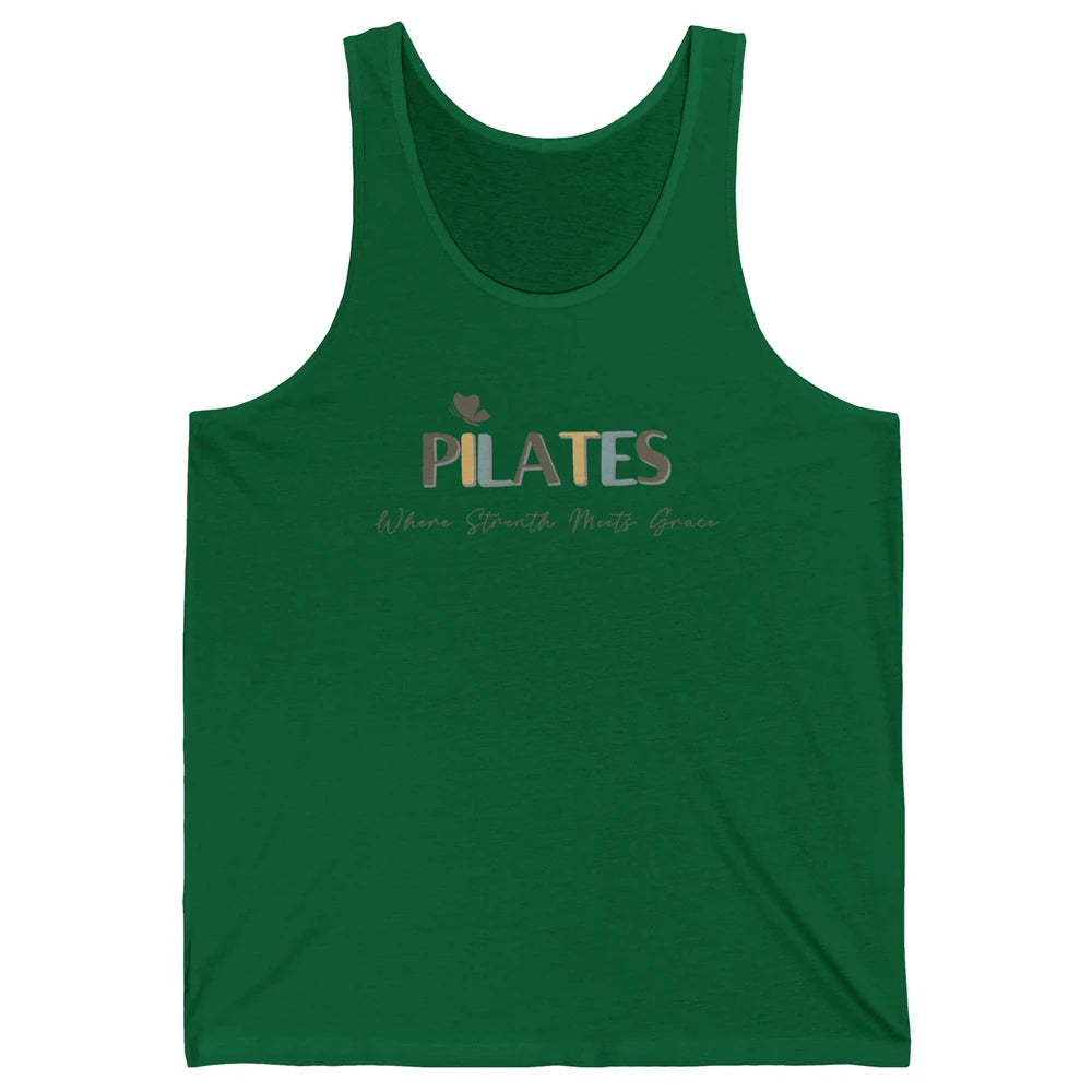 Pilates Where Strength Meets Grace Sport Pilates Reformer Unisex Jersey Tank