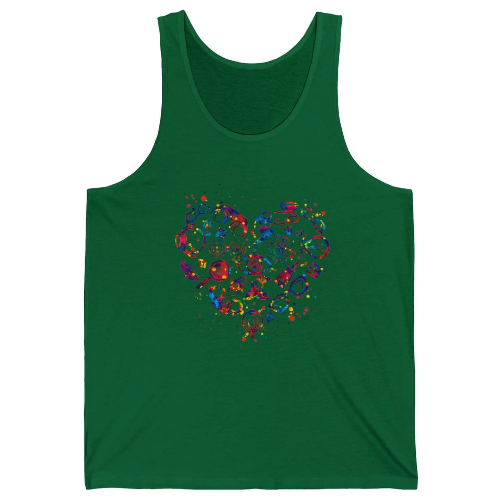 Optometrist Eyeglasses Technician Optometry Eye Doctor Heart Unisex Jersey Tank