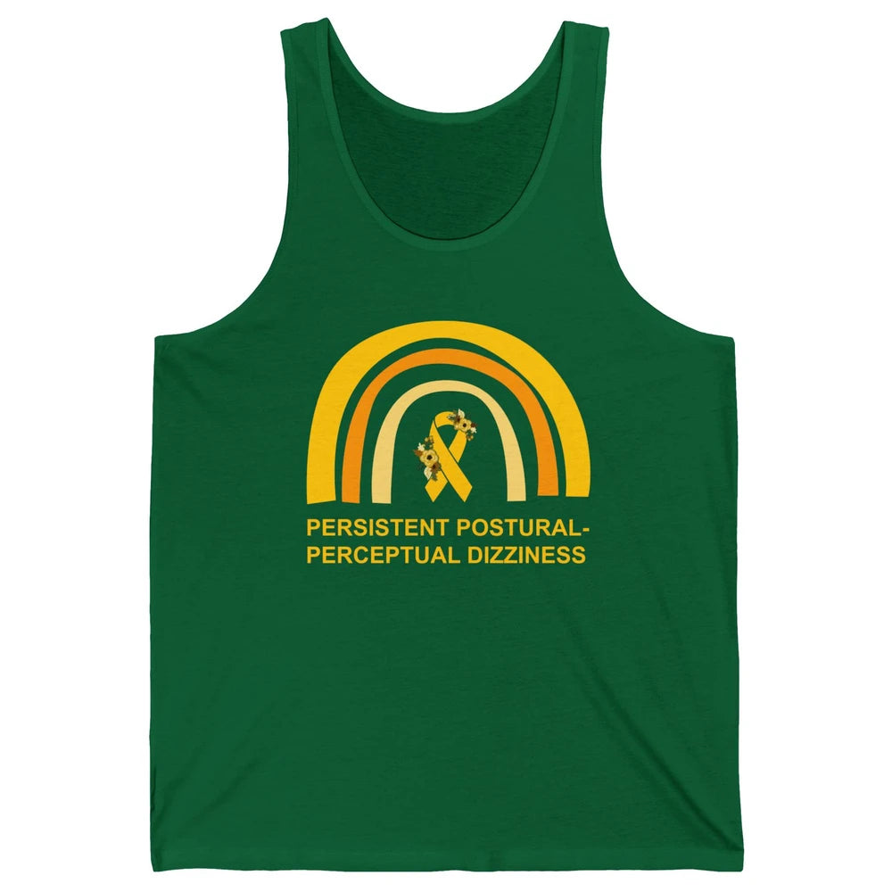 Persistent Postural-perceptual Dizziness PPPD Yellow Rainbow Unisex Jersey Tank