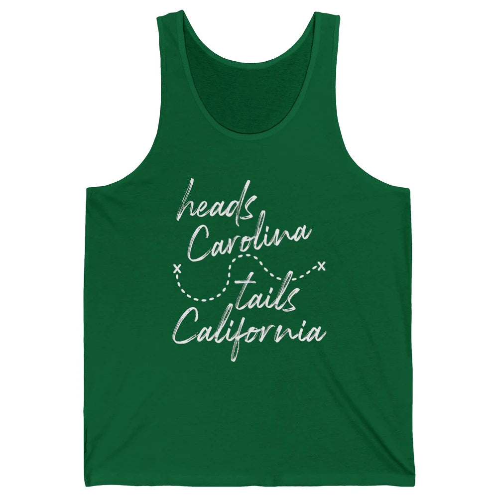Retro 90s Heads Carolina Tail California Beach Summer Travel Unisex Jersey Tank