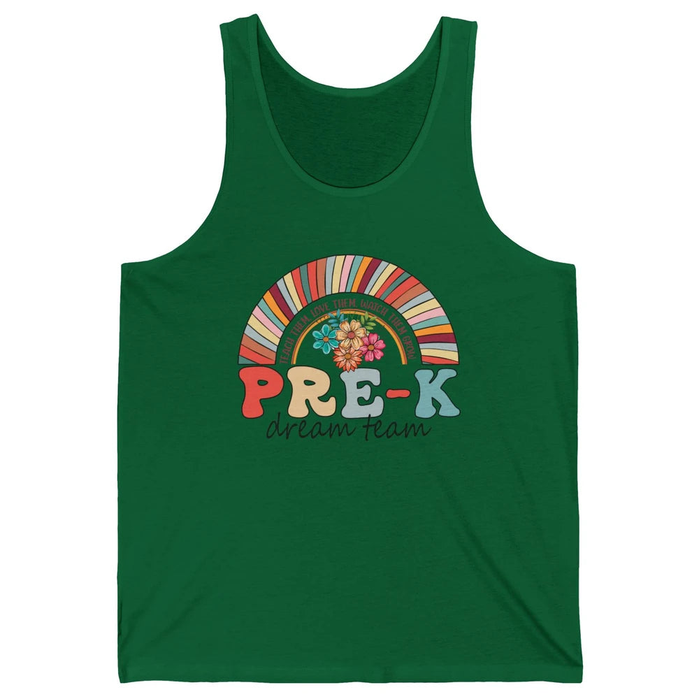 Pre-K Dream Team Rainbow Kinder Pre-K Teacher Back to School Unisex Jersey Tank
