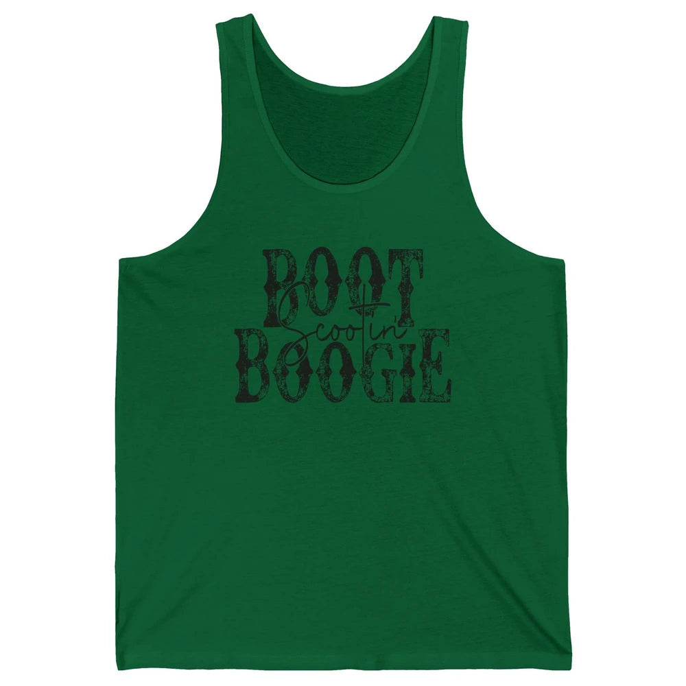 Retro Cowboy Boot Scooting Boogie Western Country Cowgirl Unisex Jersey Tank