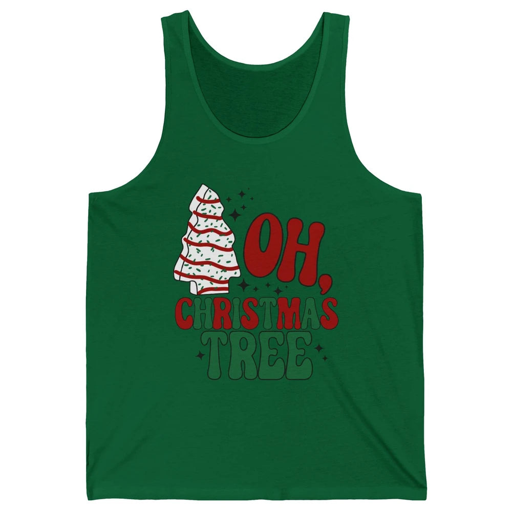 Oh Christmas Tree Cakes Tis The Season Christmas Cake Lovers Unisex Jersey Tank