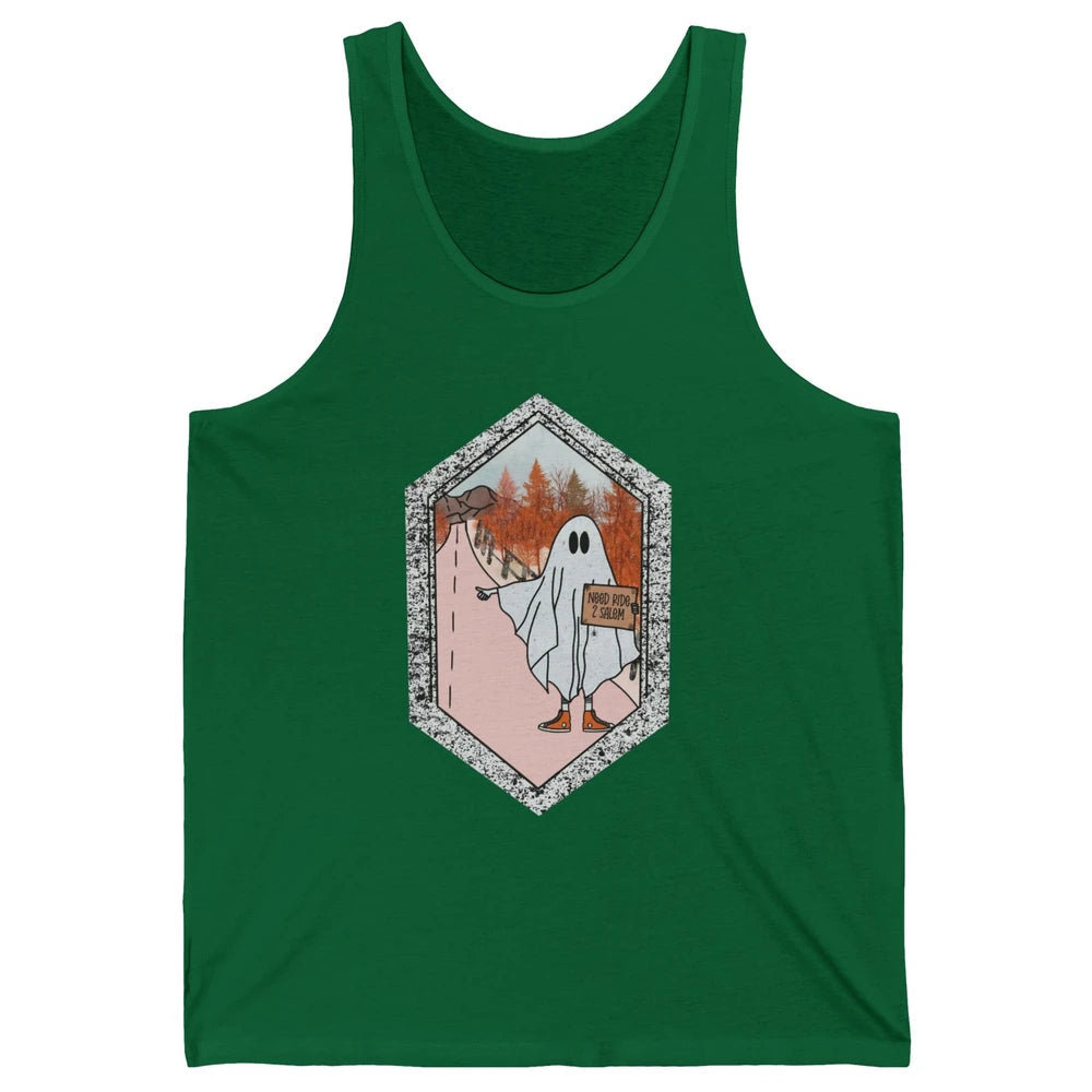 Funny Ghost Need Ride To Salem Witch Halloween Costume Unisex Jersey Tank