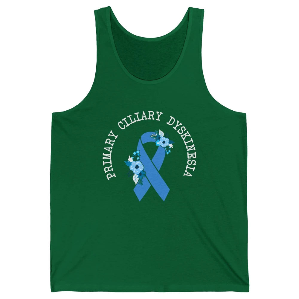 Primary Ciliary Dyskinesia Blue Ribbon Respiratory Diseases Unisex Jersey Tank