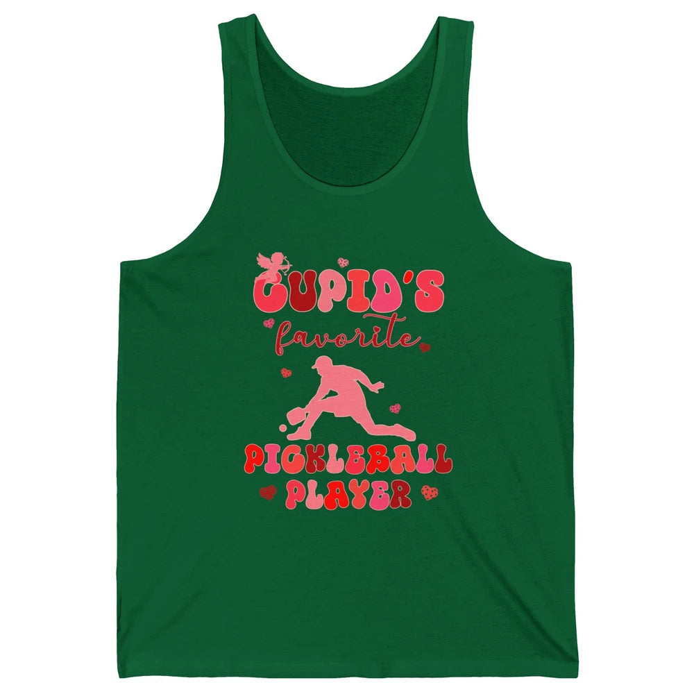 Cupid's Favorite Pickleball Player Happy Valentines Day Love Unisex Jersey Tank