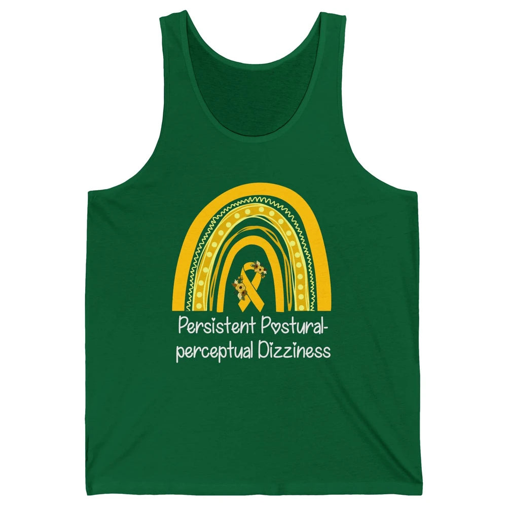 Persistent Postural-perceptual Dizziness PPPD Yellow Rainbow Unisex Jersey Tank