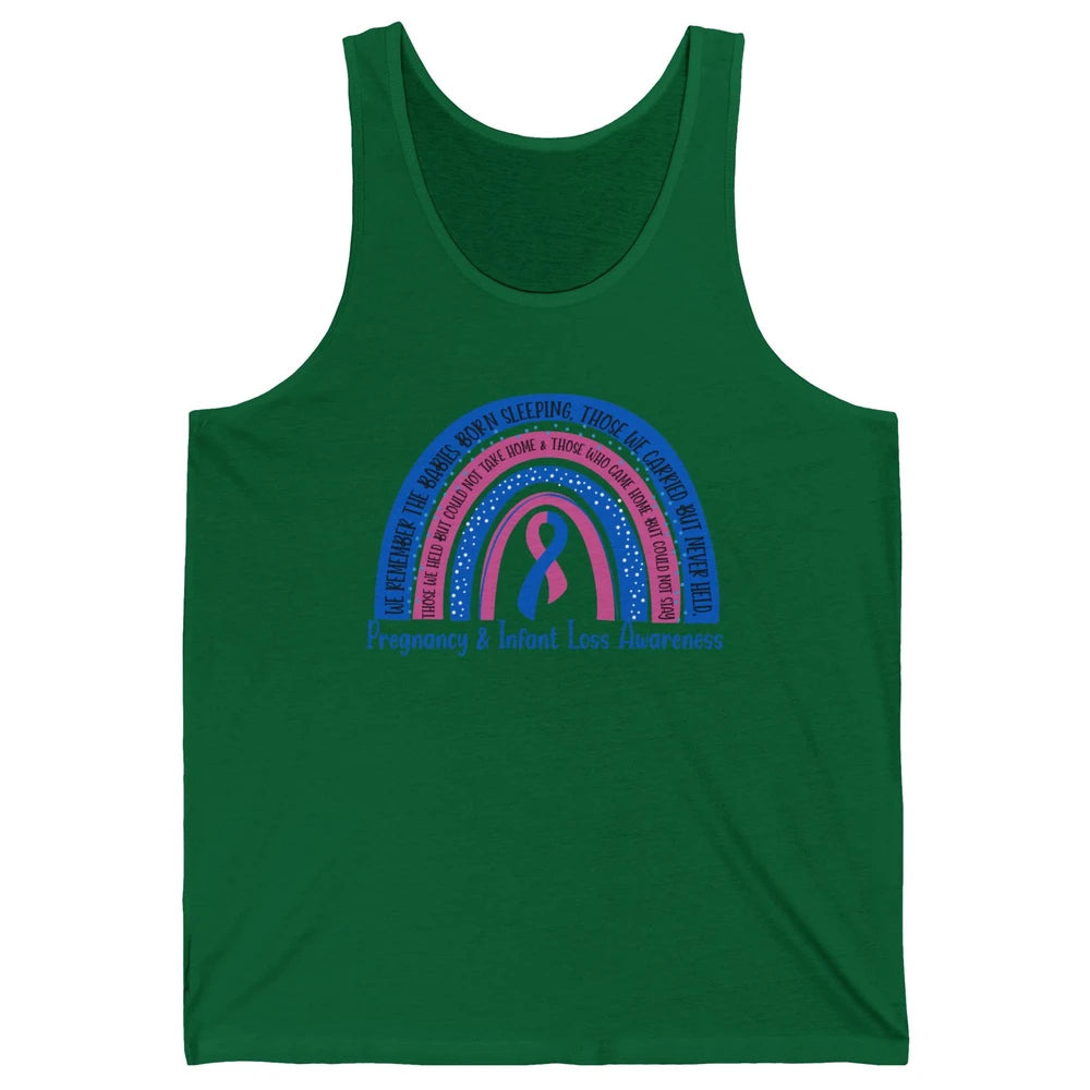 Pregnancy Infant Loss Awareness Rainbow Remember The Babies Unisex Jersey Tank