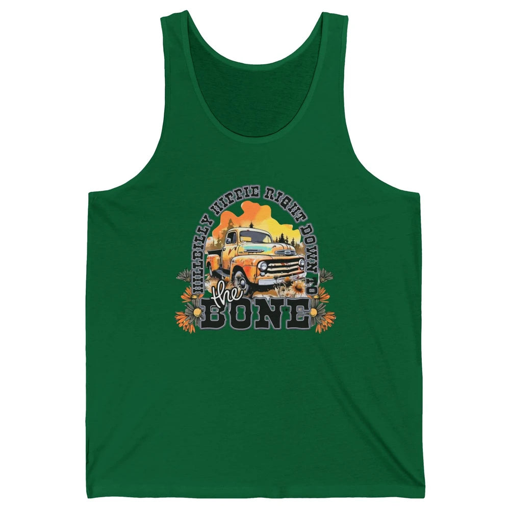 Retro Desert Truck Hippie Hillbilly Western Country Cowgirl Unisex Jersey Tank